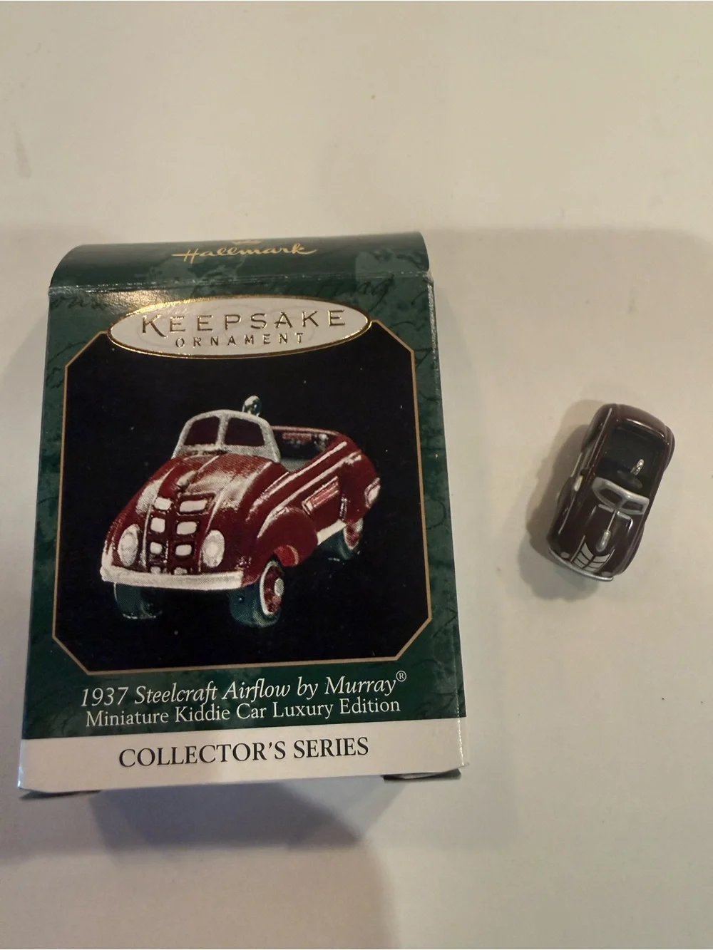 Hallmark Keepsake 1937 Steelcraft Airflow Miniature Car Ornament - Burgundy